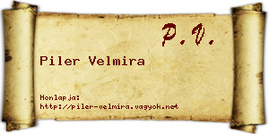 Piler Velmira névjegykártya
